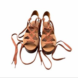 SEE by Chloe lace up platform sandals